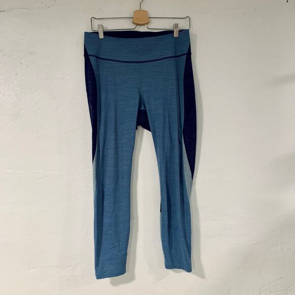 Outdoor Voices Zoom Techsweat Multi Blue Colorblock Leggings XL - Picture 3 of 6